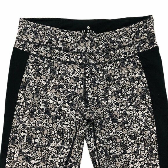 Athleta Ditsy Stripe Balance Capri Flint Gray M - Picture 4 of 8